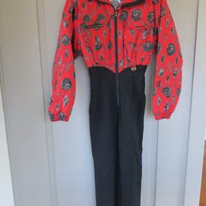 Retro Vintage Nils Skiwear One Piece Ski Suit Size 8